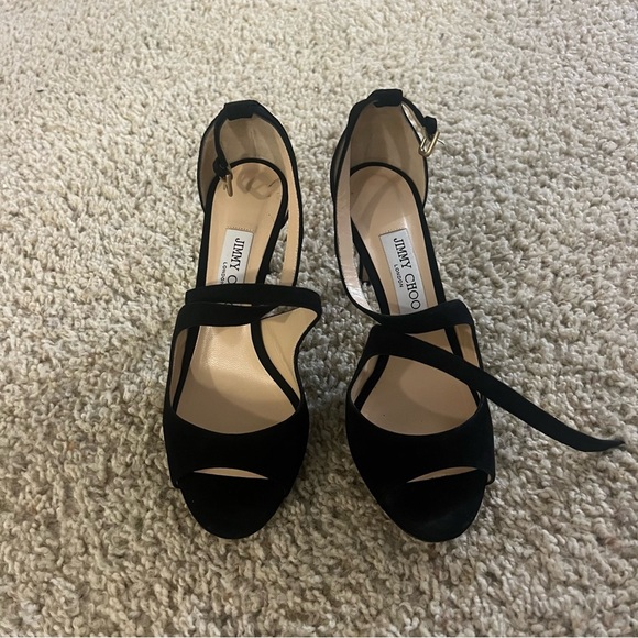 Jimmy Choo Emsy 85 black suede heels - Picture 6 of 12
